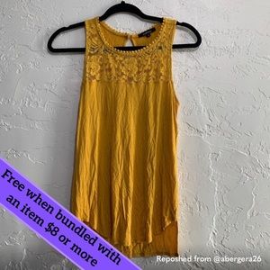 🍍*Flaw* Ambiance Mustard Yellow Tank Top Small